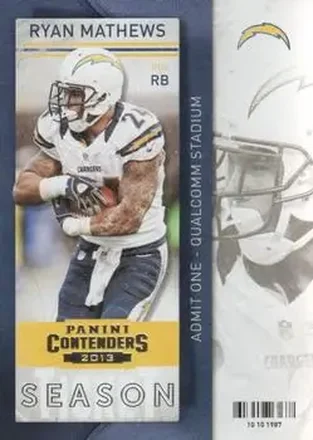 2013 Panini Contenders #29 - Ryan Mathews - San Diego Chargers