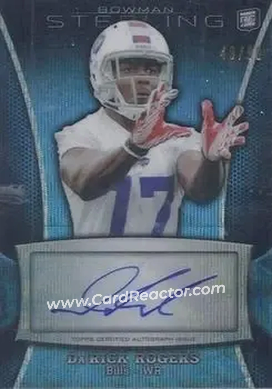 2013 Bowman Sterling - Autographs Blue Refractors #BSA-DRO - Da'Rick Rogers - Buffalo Bills