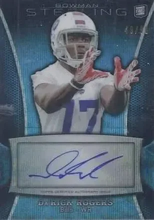 2013 Bowman Sterling - Autographs Blue Refractors #BSA-DRO - Da'Rick Rogers - Buffalo Bills