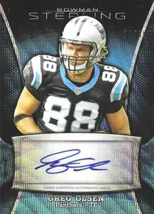 2013 Bowman Sterling - Autographs Blue Refractors #BSA-GO - Greg Olsen - Carolina Panthers