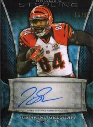 2013 Bowman Sterling - Autographs Blue Refractors #BSA-JG - Jermaine Gresham - Cincinnati Bengals