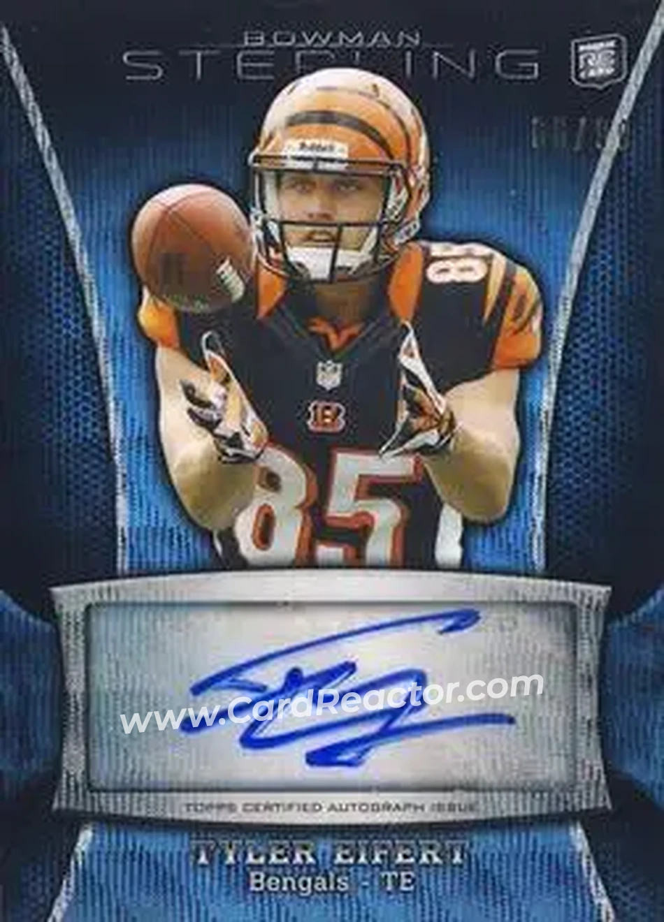 2013 Bowman Sterling - Autographs Blue Refractors #BSA-TE - Tyler Eifert - Cincinnati Bengals - Front