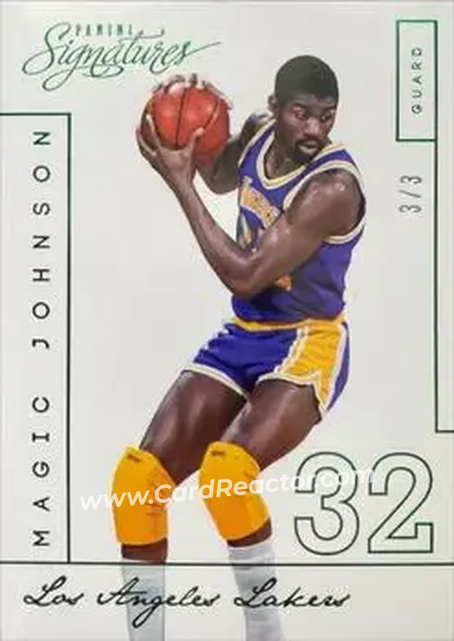 2013-14 Panini Signatures - Green #218 - Magic Johnson - Los Angeles Lakers - Front