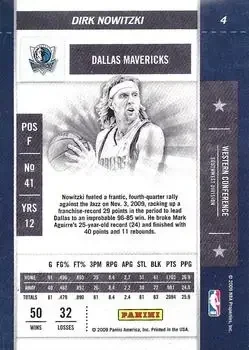 Back of Dirk Nowitzki