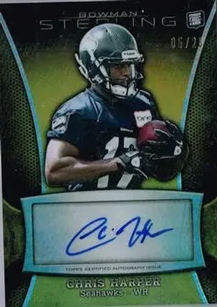 2013 Bowman Sterling - Autographs Gold Refractors #BSA-CHA - Chris Harper - Seattle Seahawks