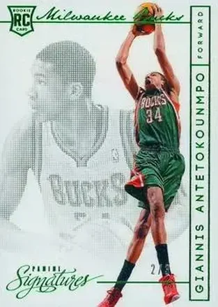 2013-14 Panini Signatures - Green #354 - Giannis Antetokounmpo - Milwaukee Bucks