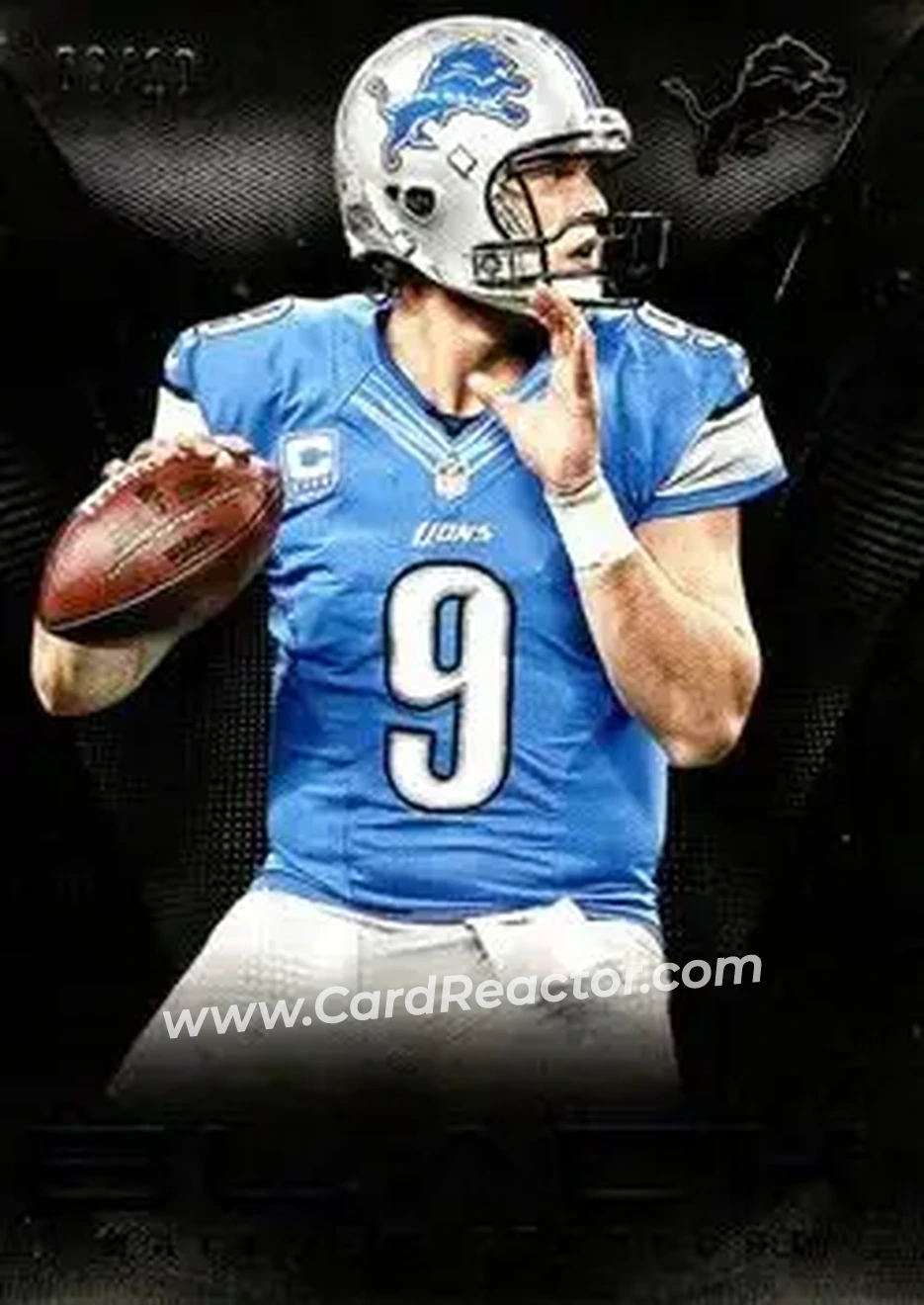2013 Panini Black - Black #76 - Matthew Stafford - Detroit Lions - Front 2013 Panini Black - Black #76 - Matthew Stafford - Detroit Lions - Front