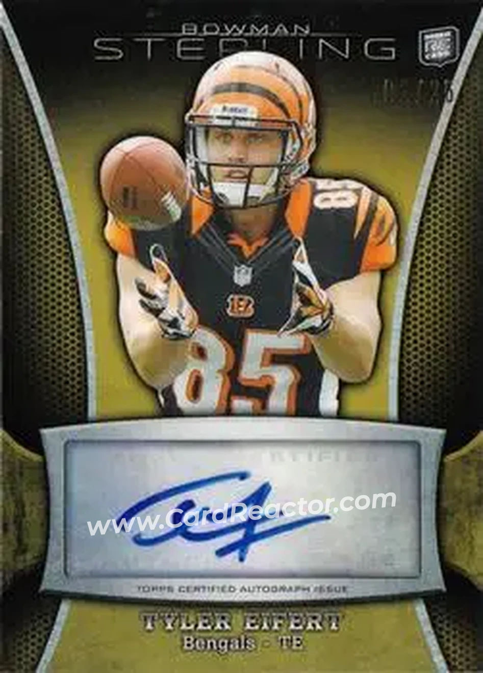2013 Bowman Sterling - Autographs Gold Refractors #BSA-TE - Tyler Eifert - Cincinnati Bengals - Front