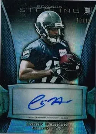 2013 Bowman Sterling - Autographs Prism Refractors #BSA-CHA - Chris Harper - Seattle Seahawks