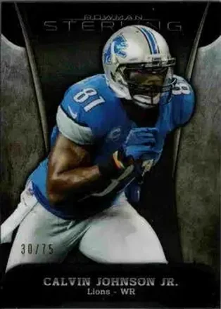 2013 Bowman Sterling - Black Refractors #70 - Calvin Johnson - Detroit Lions