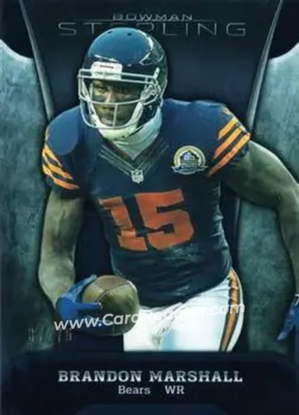 2013 Bowman Sterling - Black Refractors #81 - Brandon Marshall - Chicago Bears - Front