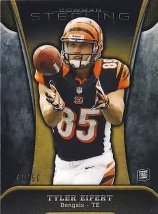 2013 Bowman Sterling - Gold Refractors #14 - Tyler Eifert - Cincinnati Bengals