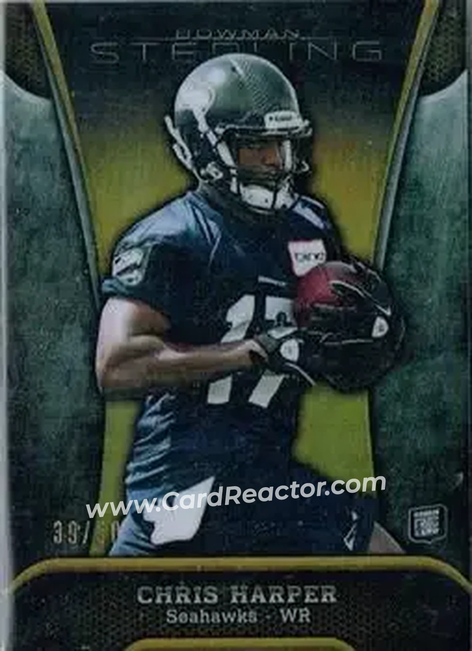 2013 Bowman Sterling - Gold Refractors #18 - Chris Harper - Seattle Seahawks - Front 2013 Bowman Sterling - Gold Refractors #18 - Chris Harper - Seattle Seahawks - Front