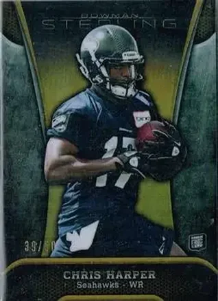 2013 Bowman Sterling - Gold Refractors #18 - Chris Harper - Seattle Seahawks