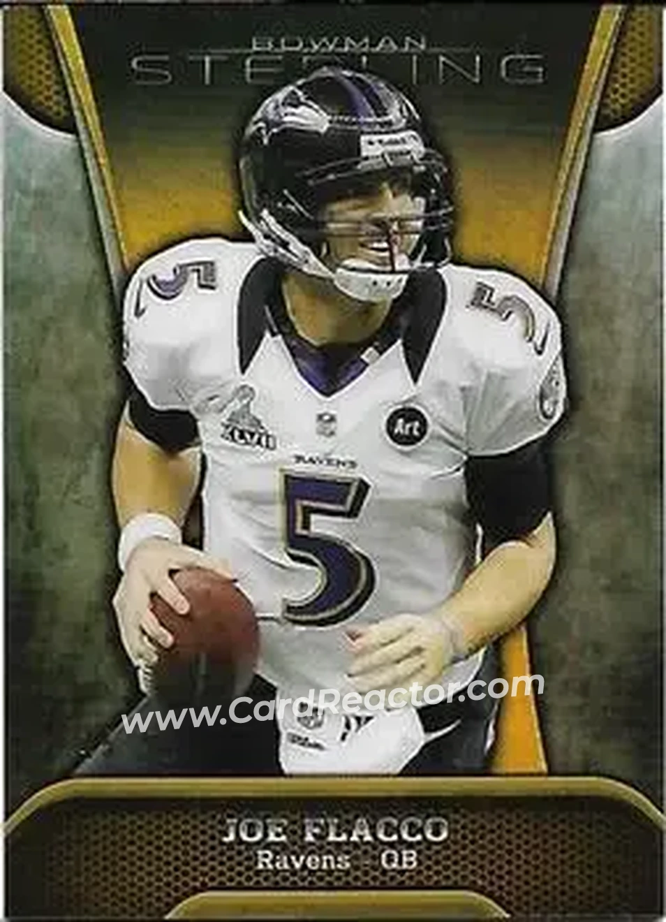 2013 Bowman Sterling - Gold Refractors #40 - Joe Flacco - Baltimore Ravens - Front