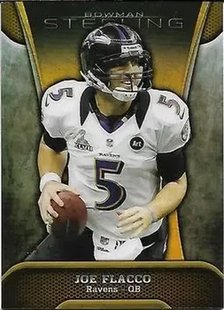 2013 Bowman Sterling - Gold Refractors #40 - Joe Flacco - Baltimore Ravens
