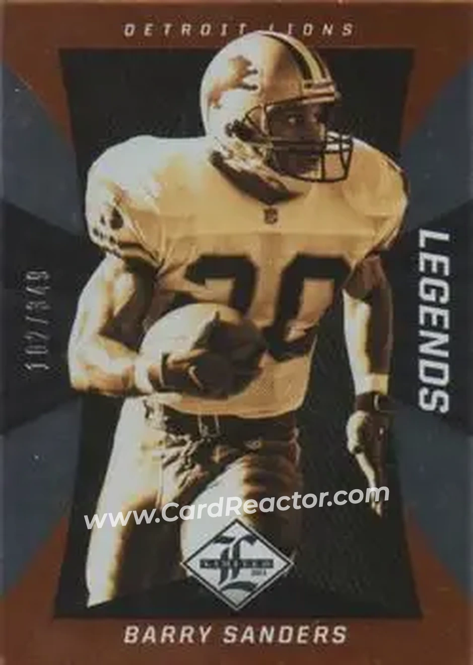 2013 Panini Limited #103 - Barry Sanders - Detroit Lions - Front