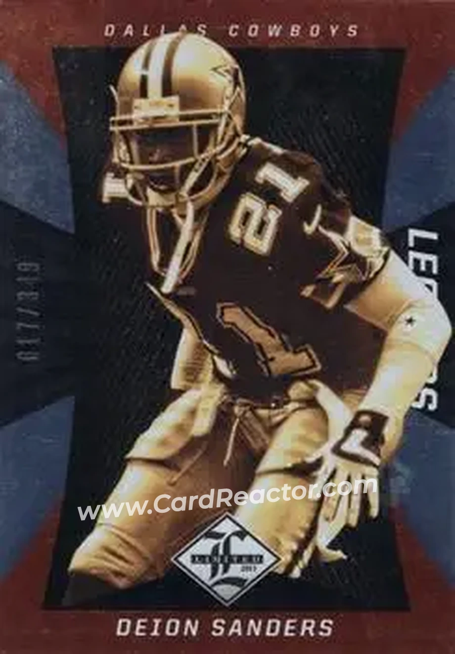2013 Panini Limited #114 - Deion Sanders - Dallas Cowboys - Front