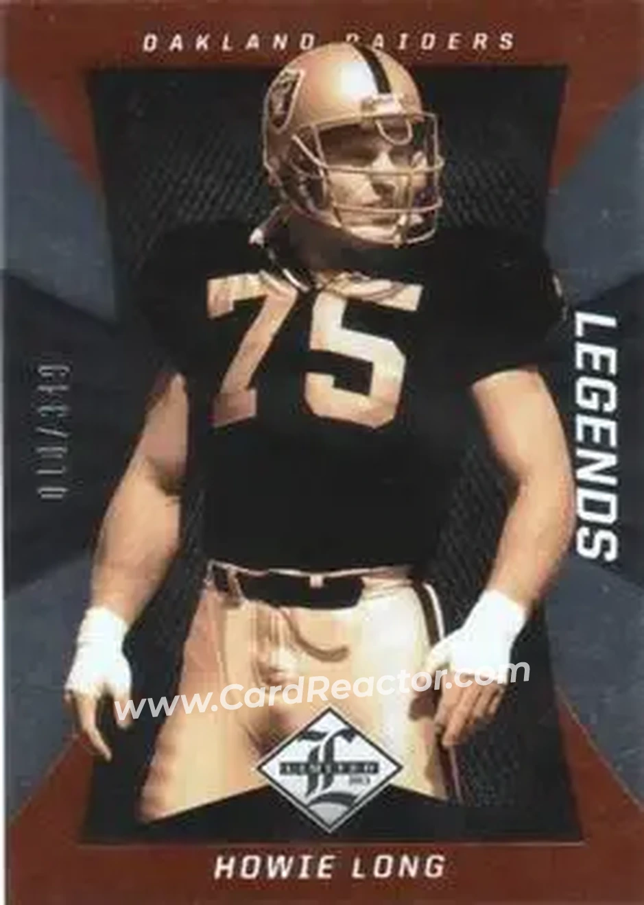 2013 Panini Limited #129 - Howie Long - Los Angeles Raiders - Front