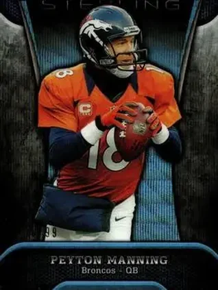 2013 Bowman Sterling - Blue Refractors #1 - Peyton Manning - Denver Broncos