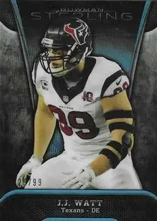 2013 Bowman Sterling - Blue Refractors #32 - J.J. Watt - Houston Texans