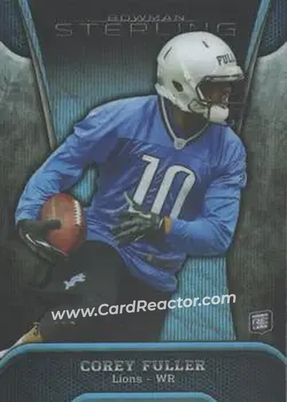 2013 Bowman Sterling - Blue Refractors #41 - Corey Fuller - Detroit Lions - Front