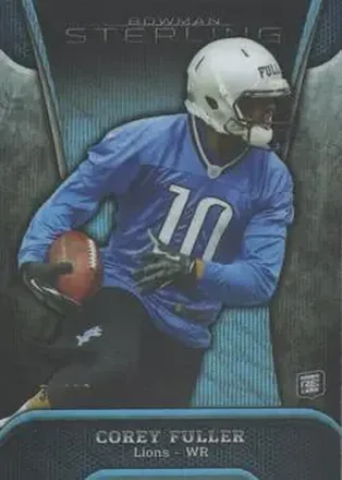 2013 Bowman Sterling - Blue Refractors #41 - Corey Fuller - Detroit Lions