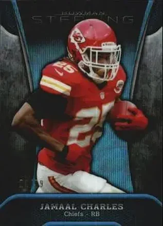 2013 Bowman Sterling - Blue Refractors #72 - Jamaal Charles - Kansas City Chiefs