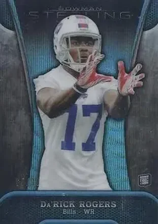 2013 Bowman Sterling - Blue Refractors #77 - Da'Rick Rogers - Buffalo Bills