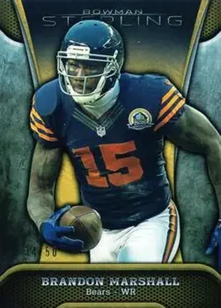 2013 Bowman Sterling - Gold Refractors #81 - Brandon Marshall - Chicago Bears