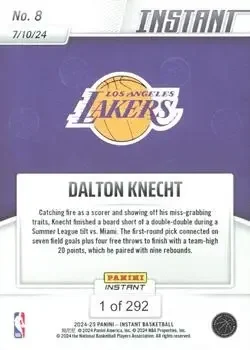 Back of Dalton Knecht