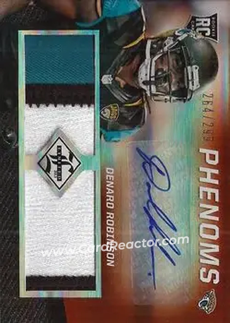 2013 Panini Limited #206 - Denard "Shoelace" Robinson - Jacksonville Jaguars - Front 2013 Panini Limited #206 - Denard "Shoelace" Robinson - Jacksonville Jaguars - Front