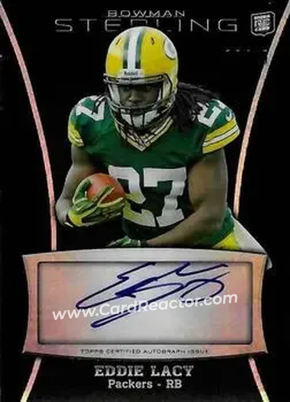2013 Bowman Sterling - Autographs Black Refractors #BSA-EL - Eddie Lacy - Green Bay Packers - Front 2013 Bowman Sterling - Autographs Black Refractors #BSA-EL - Eddie Lacy - Green Bay Packers - Front