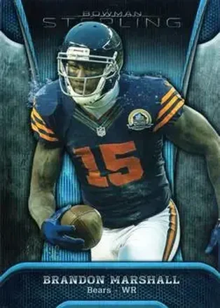 2013 Bowman Sterling - Blue Refractors #81 - Brandon Marshall - Chicago Bears