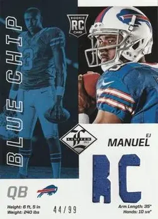 2013 Panini Limited - Blue Chip Jerseys #9 - EJ Manuel - Buffalo Bills