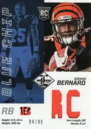 2013 Panini Limited - Blue Chip Jerseys #12 - Giovani Bernard - Cincinnati Bengals