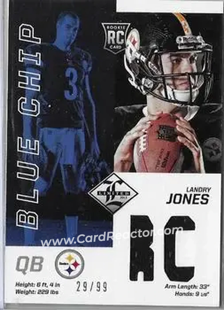2013 Panini Limited - Blue Chip Jerseys #20 - Landry Jones - Pittsburgh Steelers