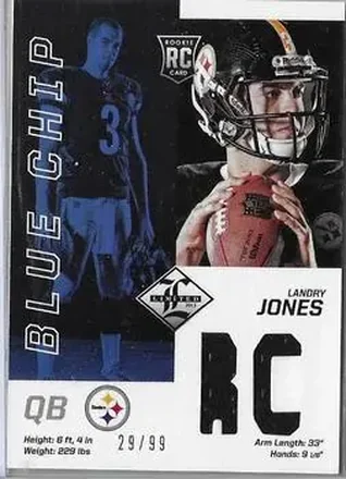 2013 Panini Limited - Blue Chip Jerseys #20 - Landry Jones - Pittsburgh Steelers