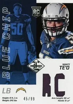 2013 Panini Limited - Blue Chip Jerseys #22 - Manti Te'o - San Diego Chargers