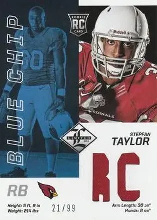 2013 Panini Limited - Blue Chip Jerseys #34 - Stepfan Taylor - Arizona Cardinals