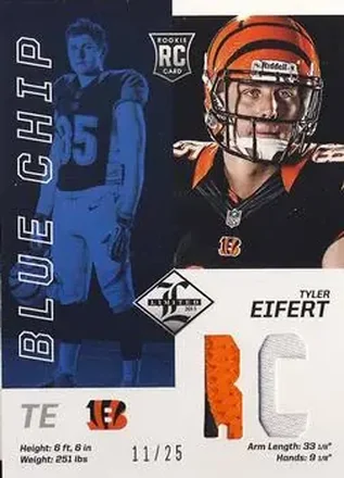 2013 Panini Limited - Blue Chip Jerseys Prime #37 - Tyler Eifert - Cincinnati Bengals