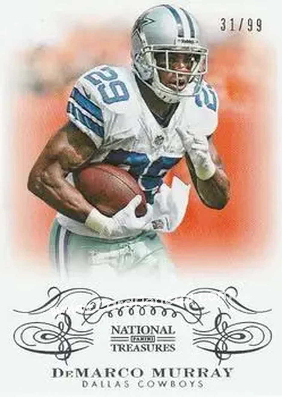 2013 Panini National Treasures #25 - DeMarco Murray - Dallas Cowboys - Front 2013 Panini National Treasures #25 - DeMarco Murray - Dallas Cowboys - Front