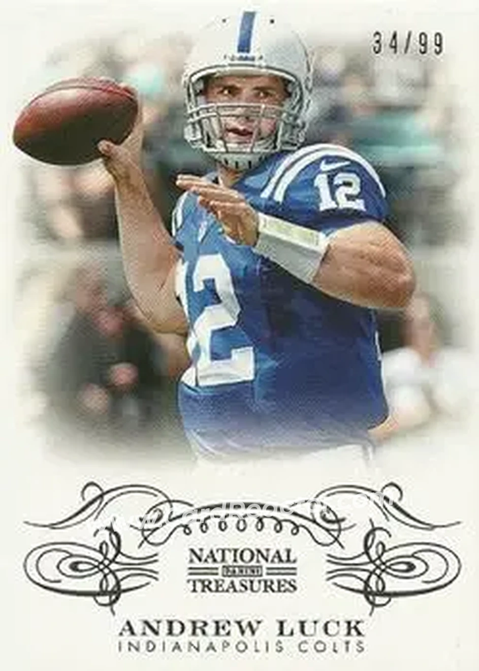 2013 Panini National Treasures #44 - Andrew Luck - Indianapolis Colts - Front 2013 Panini National Treasures #44 - Andrew Luck - Indianapolis Colts - Front