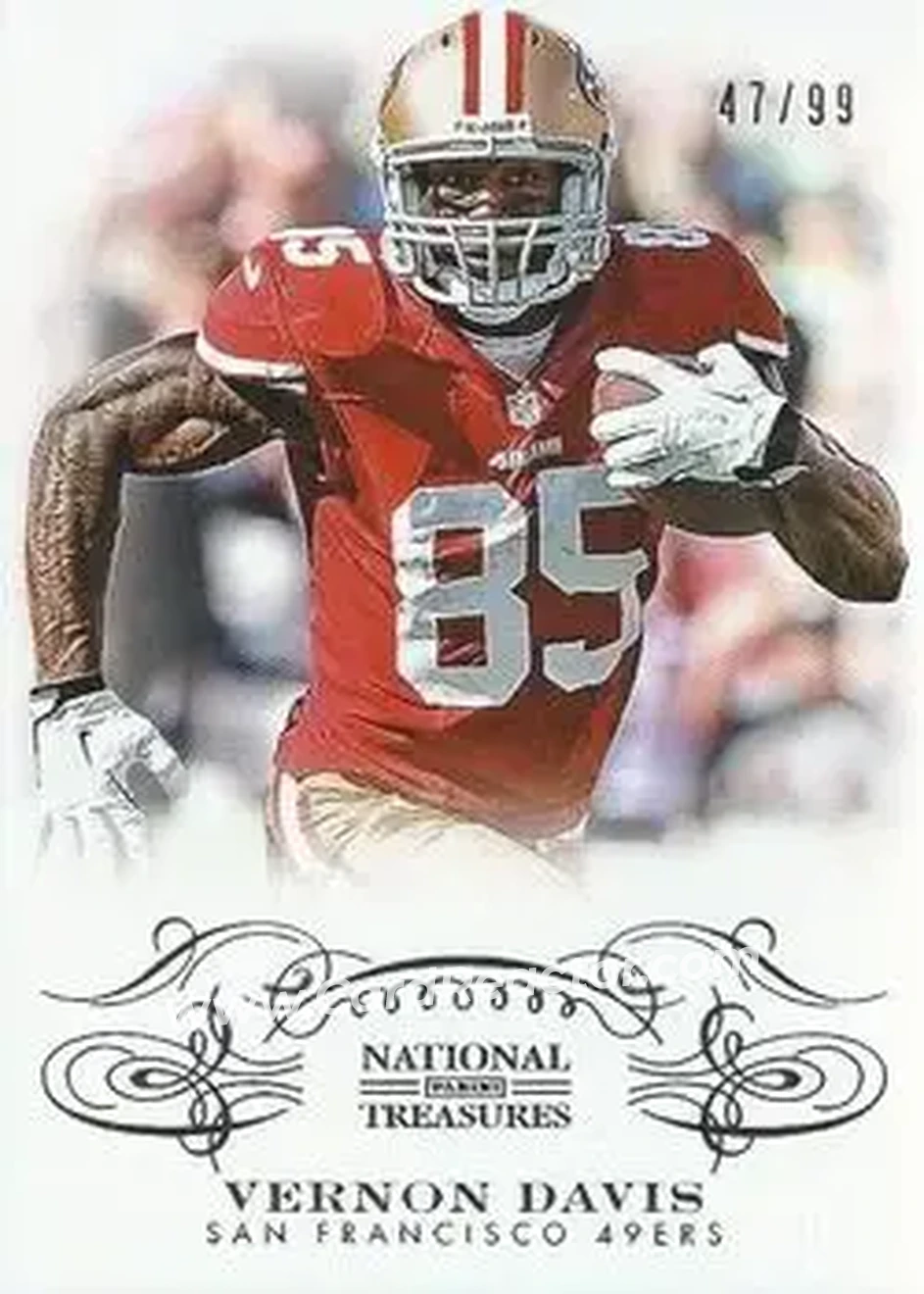 2013 Panini National Treasures #87 - Vernon Davis - San Francisco 49ers - Front
