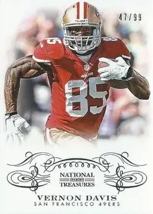 2013 Panini National Treasures #87 - Vernon Davis - San Francisco 49ers