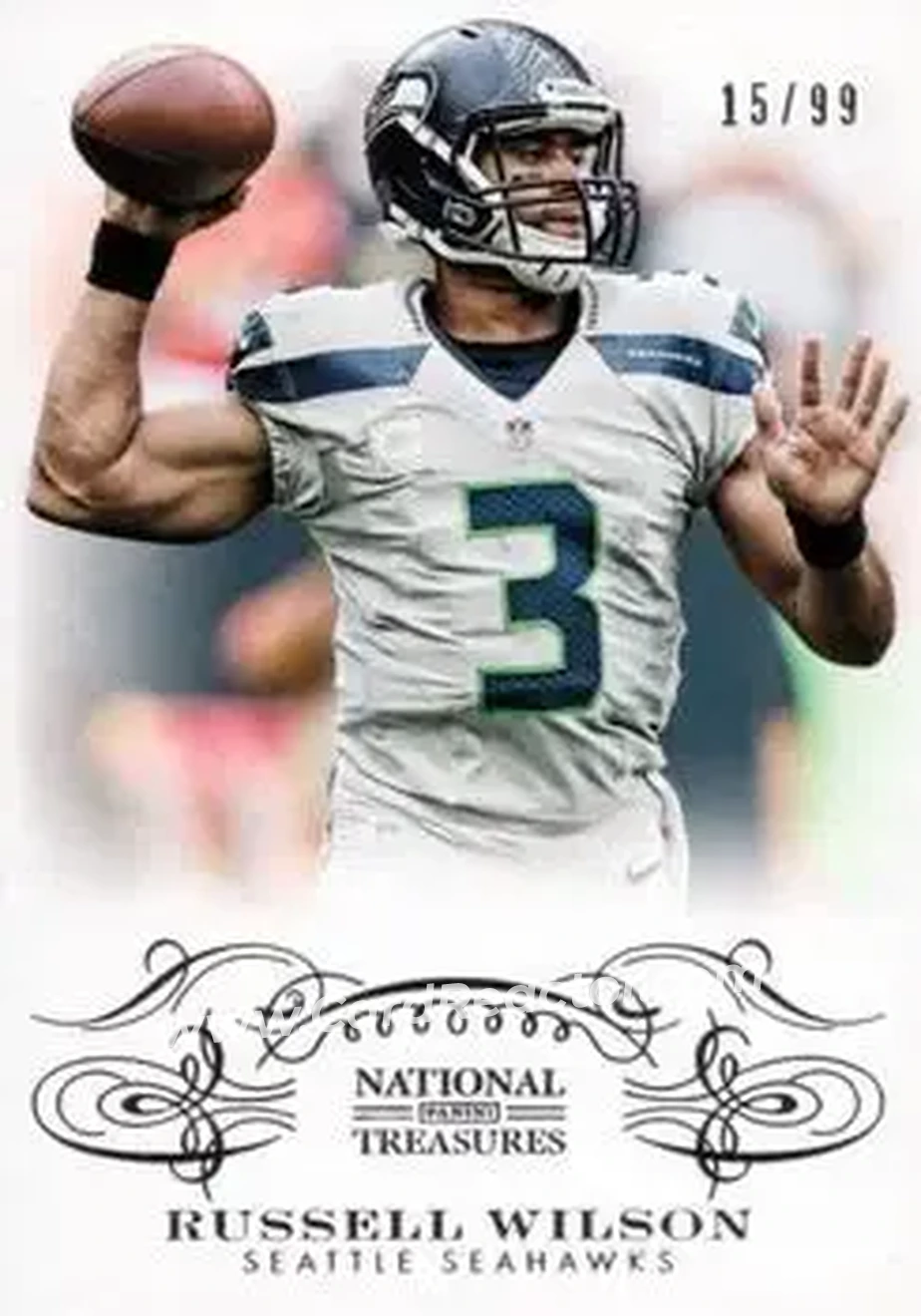 2013 Panini National Treasures #90 - Russell Wilson - Seattle Seahawks - Front 2013 Panini National Treasures #90 - Russell Wilson - Seattle Seahawks - Front