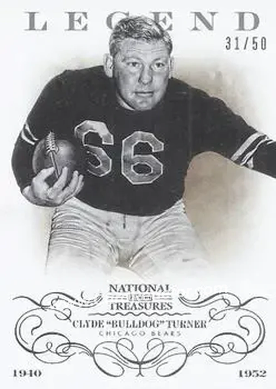 2013 Panini National Treasures #101 - Clyde Turner - Chicago Bears - Front