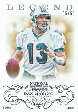 2013 Panini National Treasures #115 - Dan Marino - Miami Dolphins