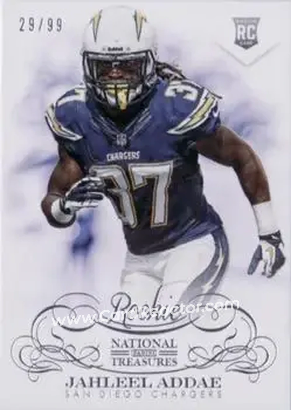 2013 Panini National Treasures #164 - Jahleel Addae - San Diego Chargers - Front 2013 Panini National Treasures #164 - Jahleel Addae - San Diego Chargers - Front