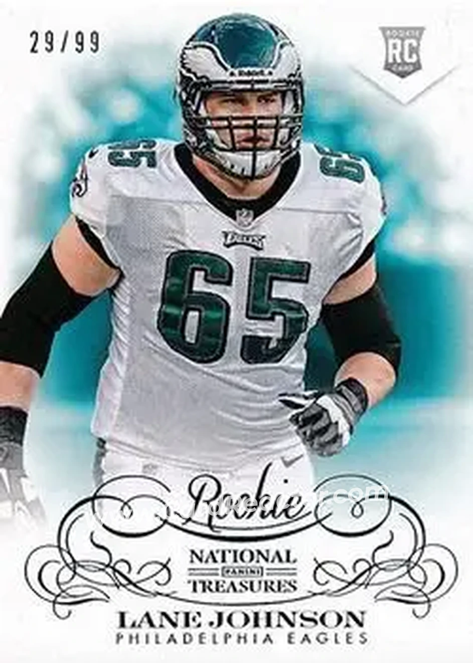 2013 Panini National Treasures #177 - Lane Johnson - Philadelphia Eagles - Front